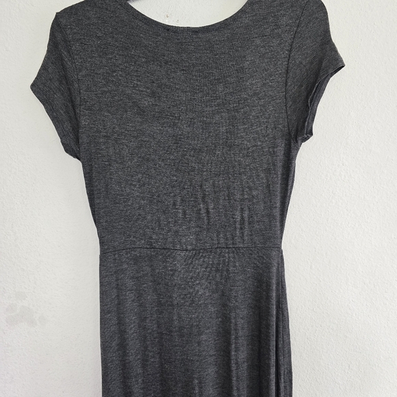 Rolla Coster Wrap Dress Size Medium Women Gray Midi Short Sleeve - Picture 12 of 12